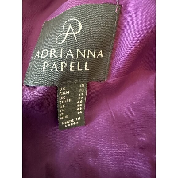 Adrianna Papell Floral Fit and Flare Dress 10 Jacquard Cocktail Easter Wedding - Picture 11 of 13